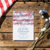 Patriotic Red White Blue 4. Juli Feier Einladung