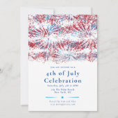 Patriotic Red White Blue 4. Juli Feier Einladung (Vorderseite)