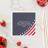 Patriotic Red White Blue 4. Juli GRILLEN Napkins Serviette (Beispiel)