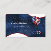 Patriotic Red White Blue Balloons Visitenkarte (Vorderseite)