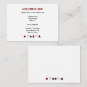 Patriotic Red White Blue Bunting Top Stars Begleitkarte (Vorne/Hinten)