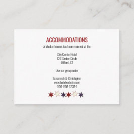 Patriotic Red White Blue Bunting Top Stars Begleitkarte