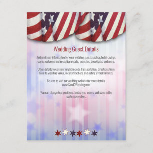 Patriotic Red White Blue Bunting Top Stars Begleitkarte