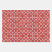 Patriotic Red White Blue Christmas Snowflake Wrap Geschenkpapier Set (Vorderseite)