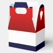 Patriotic Red White & Blue Contemporary Design Geschenkschachtel (Geöffnet)