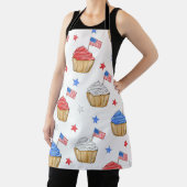 Patriotic Red White Blue Cupcake Flag Stars Backen Schürze (InSitu)