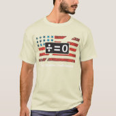 Patriotic Red White Blue Divided America Flag T-Shirt (Vorderseite)