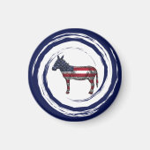 Patriotic Red White Blue Donkey Magnet (Vorne)