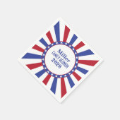 Patriotic Red White Blue Family Wiedersehen Serviette (Ecke)