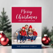 Patriotic Red White Blue Foto Frohe Weihnachten