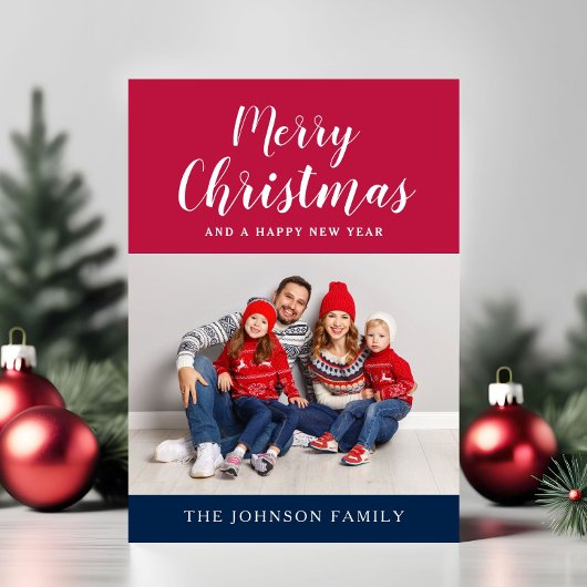 Patriotic Red White Blue Foto Frohe Weihnachten