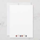 Patriotic Red White Blue Lights Family Reunion Einladung (Rückseite)