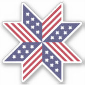 Patriotic Red White Blue Native Stars Streifen Aufkleber (Vorderseite)