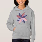 Patriotic Red White Blue Native Stars Streifen Hoodie (Vorderseite)