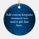 Patriotic Red White Blue Ornaments Frohe Weihnacht Keramikornament (Hinten)