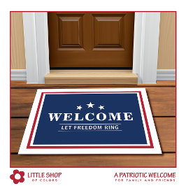 Patriotic Red White Blue Personalisiert Welcome Fußmatte