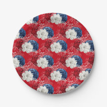 Patriotic Red White Blue Rose Bouquet