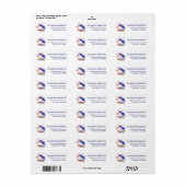 Patriotic Red White Blue Roses Return Address (Vorne)