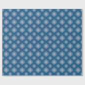 Patriotic Red White Blue Snowflake Weihnachtswrap Geschenkpapier (Flach)