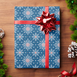 Patriotic Red White Blue Snowflake Weihnachtswrap Geschenkpapier