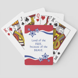Patriotic Red, White & Blue Spielkarten