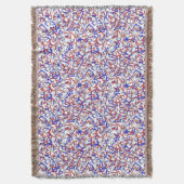 Patriotic Red White Blue Sprinkles Decke (Vorderseite Vertikal)
