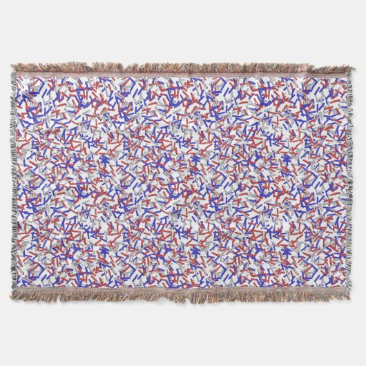 Patriotic Red White Blue Sprinkles Decke (Vorderseite)