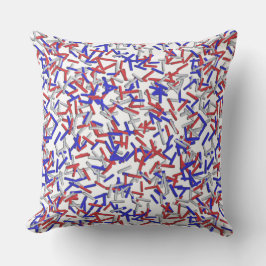Patriotic Red White Blue Sprinkles Kissen