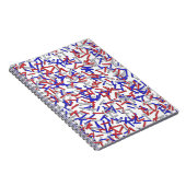 Patriotic Red White Blue Sprinkles Notizblock (Rechte Seite)