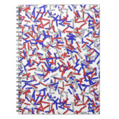 Patriotic Red White Blue Sprinkles Notizblock (Vorderseite)