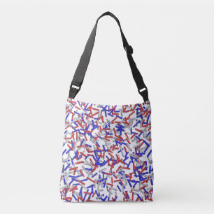 Patriotic Red White Blue Sprinkles Tragetaschen Mit Langen Trägern