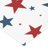 Patriotic Red White Blue Star Muster Kurzer Tischläufer (Ecke)