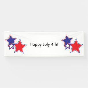 Patriotic Red White Blue Stars Banner