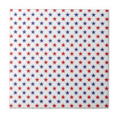 Patriotic Red White Blue Stars Fliese (Vorderseite)