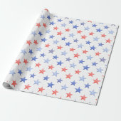 Patriotic Red White & Blue Stars  Geschenkpapier (Ungerollt)