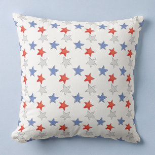 Patriotic Red White Blue Stars Kissen