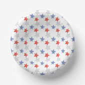 Patriotic Red White Blue Stars Pappteller (Vorderseite)