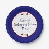 Patriotic Red White Blue Stars Pappteller (Vorderseite)