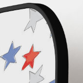 Patriotic Red White Blue Stars Pickleball Schläger (Linke Seite)