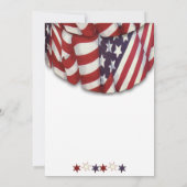 Patriotic Red White Blue Stars Service Einlistunge Einladung (Rückseite)
