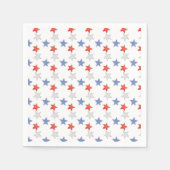 Patriotic Red White Blue Stars Serviette (Vorderseite)