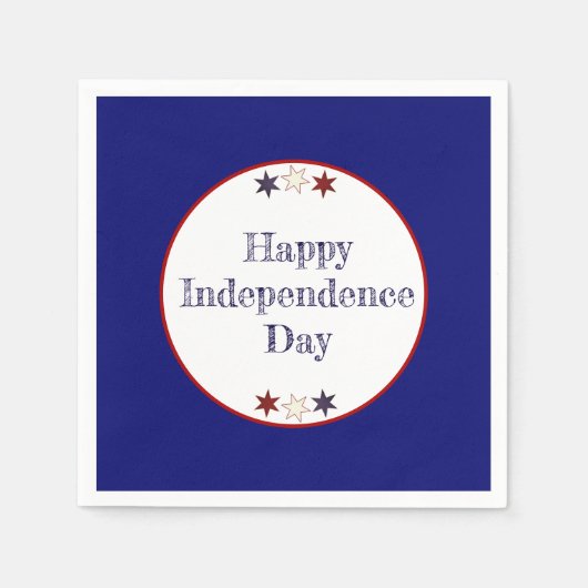 Patriotic Red White Blue Stars Serviette (Vorderseite)