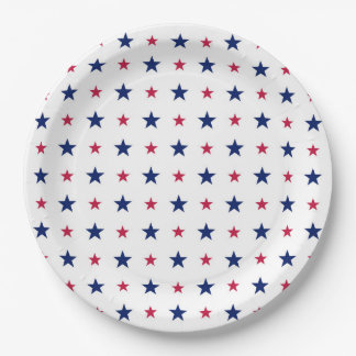 Patriotic Red White Blue Stars USA Pappteller