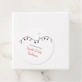 Patriotic Red White Blue String Lights 4. Juli Geschenkanhänger (Beispiel)