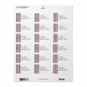 Patriotic Red White Blue US Flagge Freedom Adressaufkleber (Vorne)