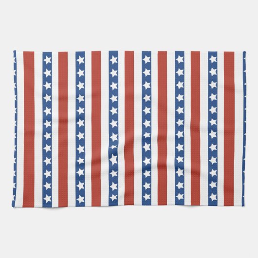 Patriotic Red White Blue US Flagge Freedom Handtuch (Horizontal)
