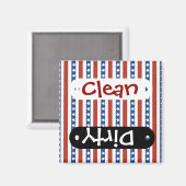 Patriotic Red White Blue US Flagge Freedom Magnet (Vorderseite/Rückseite)
