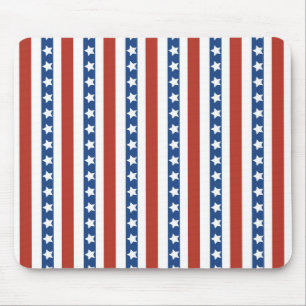 Patriotic Red White Blue US Flagge Freedom Mousepad