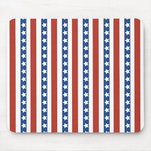 Patriotic Red White Blue US Flagge Freedom Mousepad (Vorne)