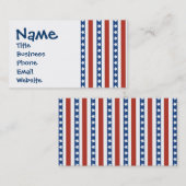 Patriotic Red White Blue US Flagge Freedom Visitenkarte (Vorne/Hinten)